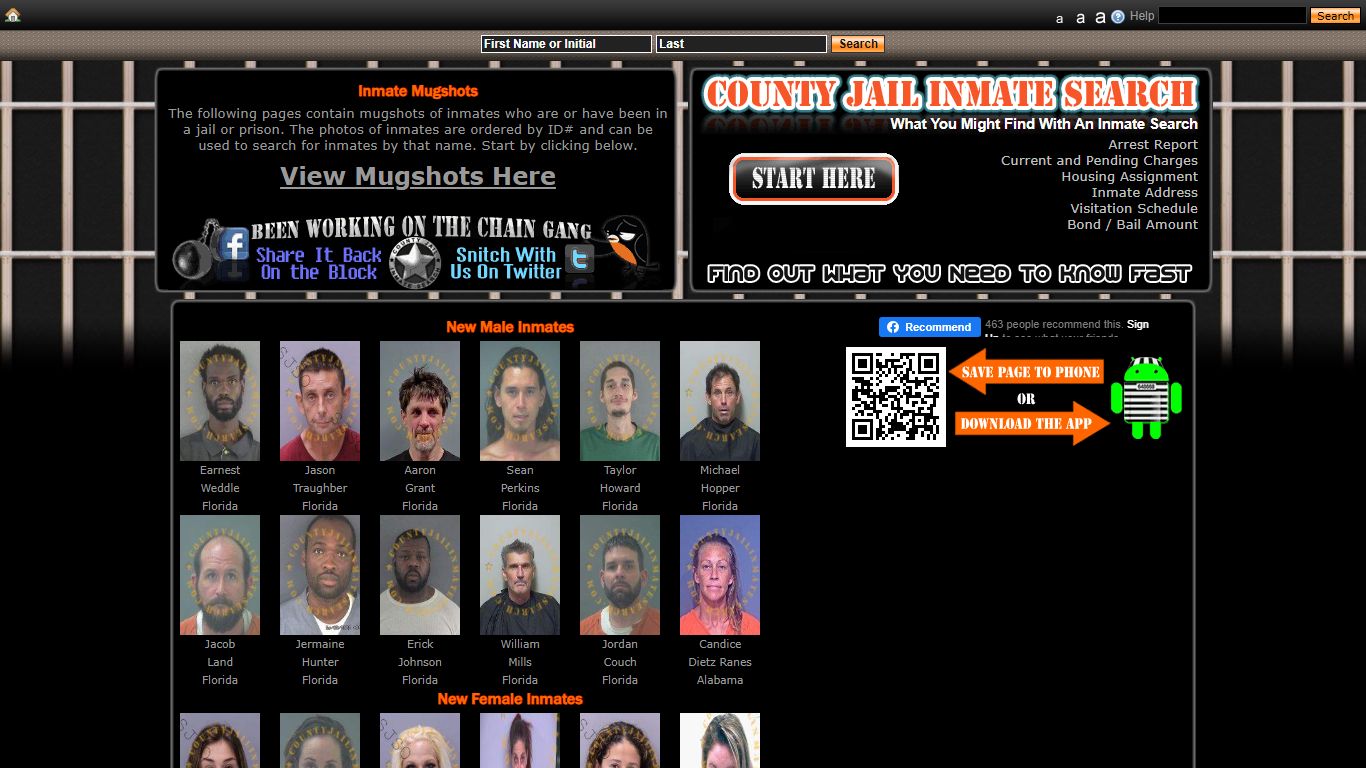 Recent Arrest Mugshots And Inmate Search